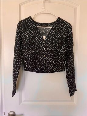 Madewell Black Floral Shirt